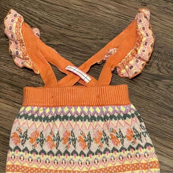 Matilda Jane Pumpkin Pie Choose Your Own Path Ruffle Sweater Knit Overalls 6-12 - Picture 3 of 10